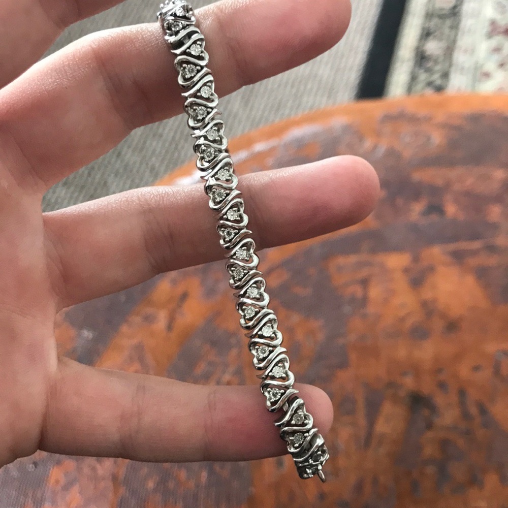 Diamond heart bracelet